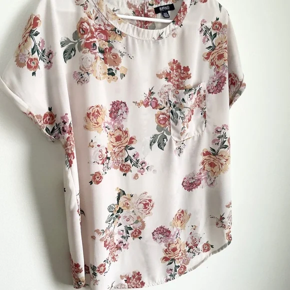 Buffalo David Bitton Pink Floral Blouse - Picture 3 of 5